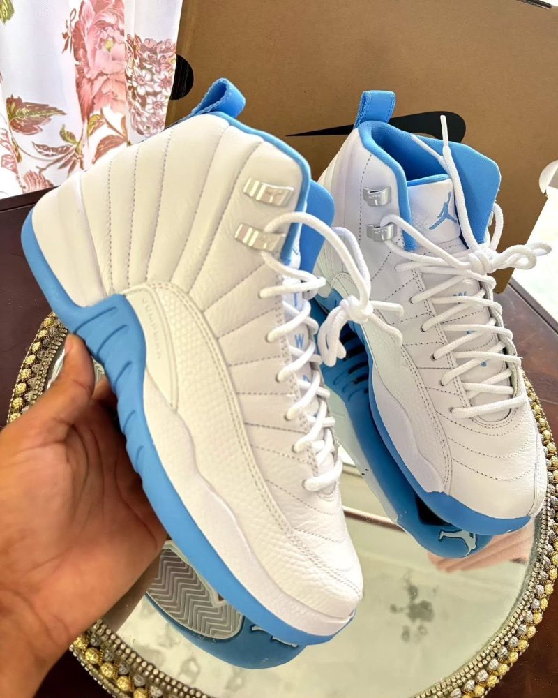 JORDAN 12 blancas y azules