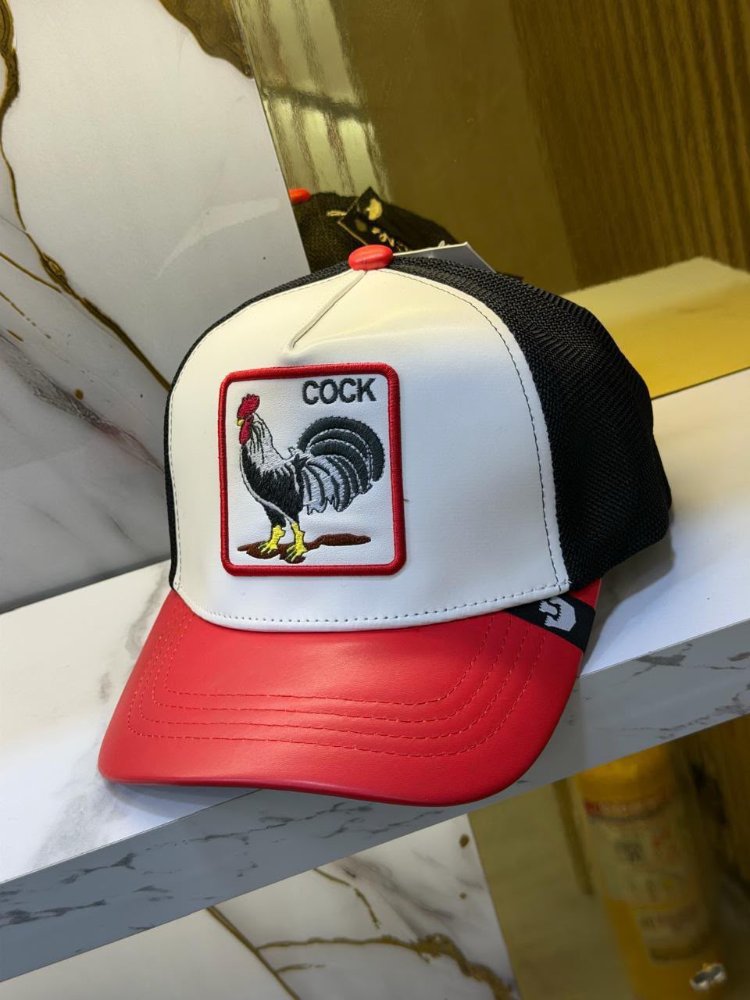Gorra GORIN BROSS GALLO NEGRA ROJA BLANCO