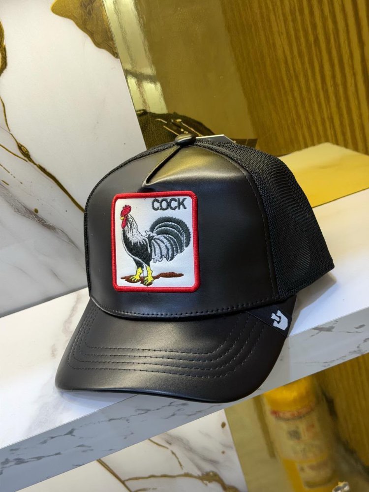 Gorra GORIN BROSS GALLO NEGRA CUERINA