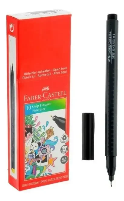 CAJA MICROPUNTA X 10 FABER CASTELL GRIP FINEPPE