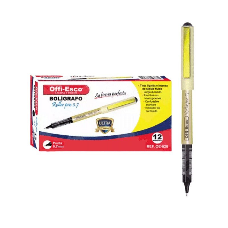 BOLIGRAFO TINTA MOJADA ROLLER 0.7 OFFI-ESCO OE-020