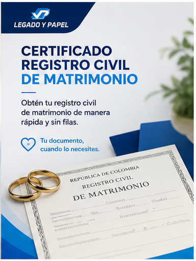 CERTIFICADO REGISTRO CIVIL DE MATRIMONIO