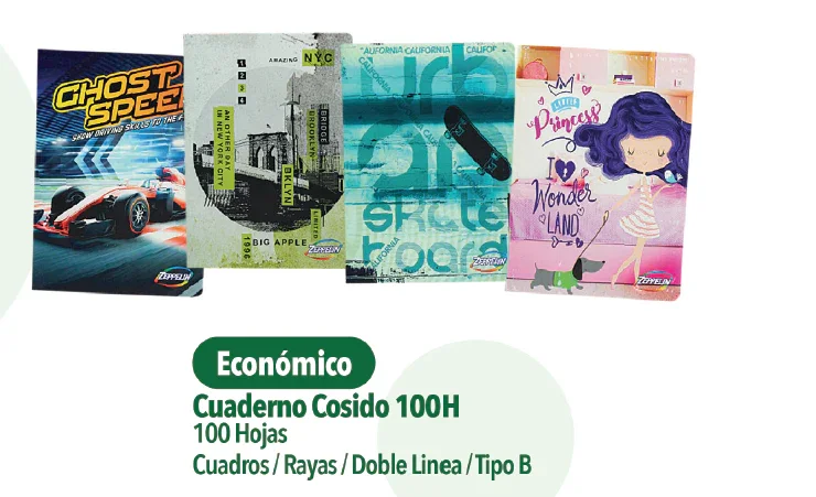 CUADERNO COSIDO 100 H SENCILLO