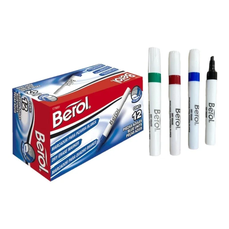 MARCADOR BORRABLE BEROL X 12 U