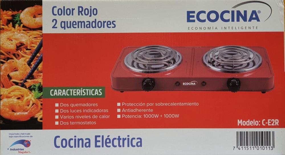 Cocina Ecocina eléctrica  2 quemadores  CE2.INV/OCT26
