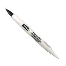 PINCEL MARCADOR CD PRETO PONTA DUPLA