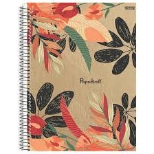 CADERNO ESPIRAL 10 MATÉRIAS PAPER KRAFT