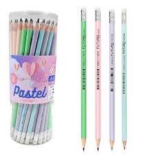 LÁPIS COM BORRACHA TONS PASTEL FUTURO
