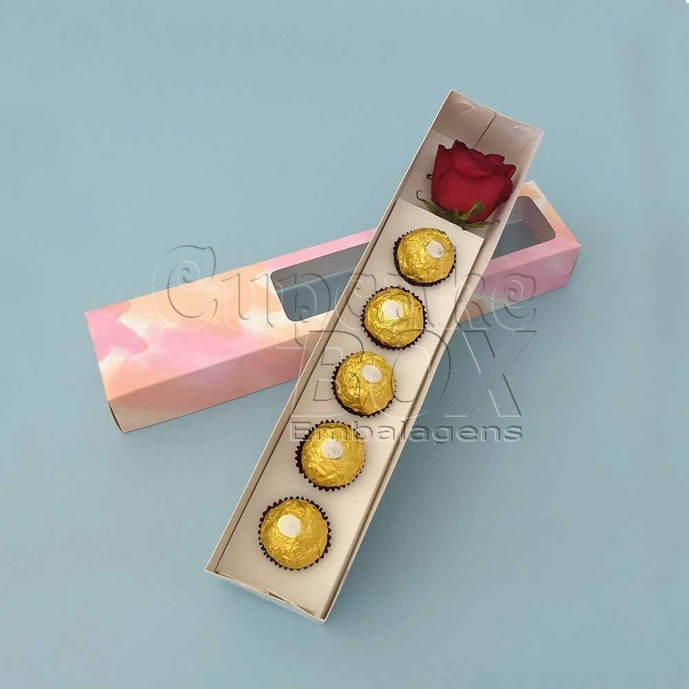 CAIXA BOMBOM E FLOR