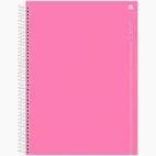 CADERNO ESPIRAL 10 MATÉRIAS COLORS ROSA