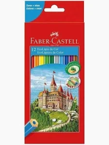 LÁPISD DE COR 12 CORES FABER CASTELL