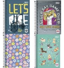 CADERNO TILIBRA PEQ PEPPER 80 FOLHAS BIKE
