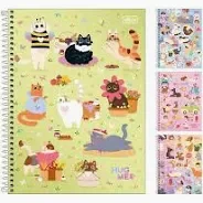 CADERNO ESPIRAL 10 MATÉRIAS HUG ME