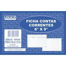 Ficha conta corrente 6x9