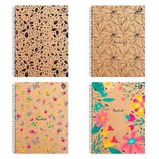 CADERNO ESPIRAL 1 MATÉRIA PAPER KRAFT