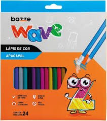 LÁPIS DE COR APAGÁVEL 24 CORES
