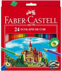 LÁPIS DE COR FABER 24 CORES