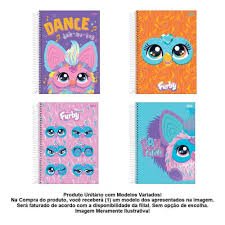 CADERNO ESPIRAL 1 MATÉRIA FURBY