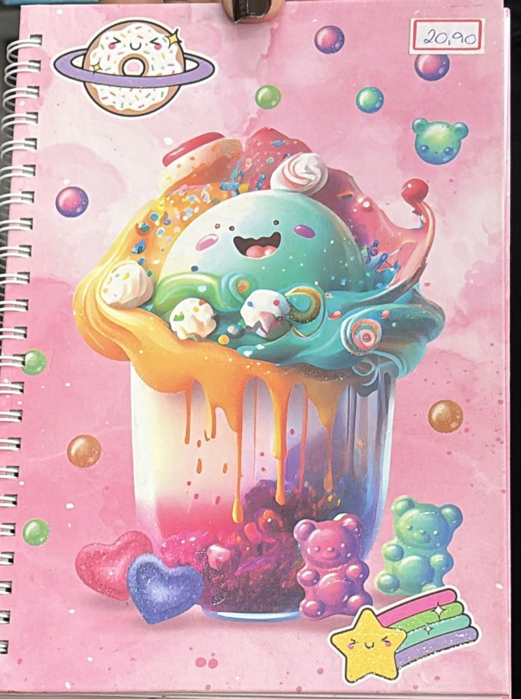 CADERNO CANDY PEQ 58 FOLHAS