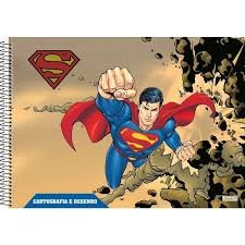 CADERNO DESENHO CD SUPER MAN