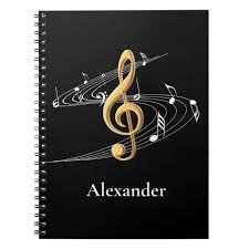 CADERNO ESPIRAL MÚSICA