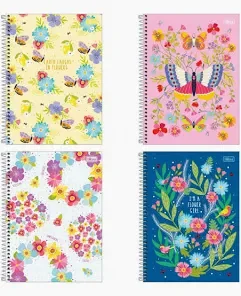CADERNO ESPIRAL 10 MATÉRIAS CHARME