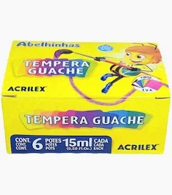 GUACHE 6 CORES ACRILEX