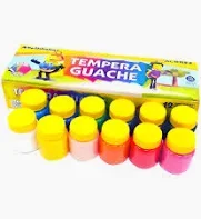 TINTA GUACHE 12 CORES ACRILEX