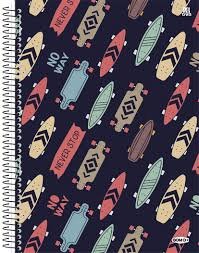 CADERNO ESPIRAL 15 MATÉRIAS BOM D+