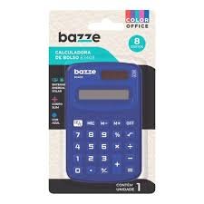 CALCULADORA DE BOLSO BAZZE AZUL