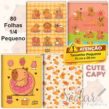 CADERNO CAPIVARA PEQ 80 FOLHAS