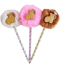 LÁPIS DE ESCREVER COM POMPOM CAPIVARA 02