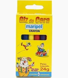 GIZ DE CERA 6 CORES MARIPEL