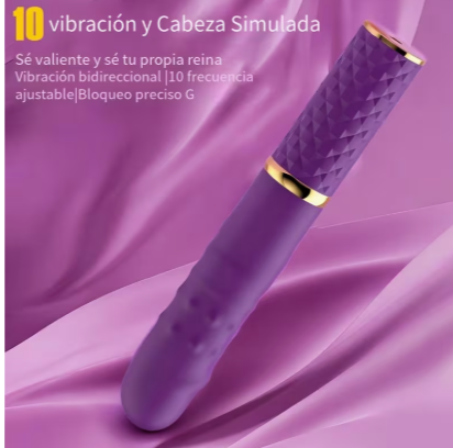VIBRADOR CON EMPUJE CONBASE Y VENTOSA (MORADO)