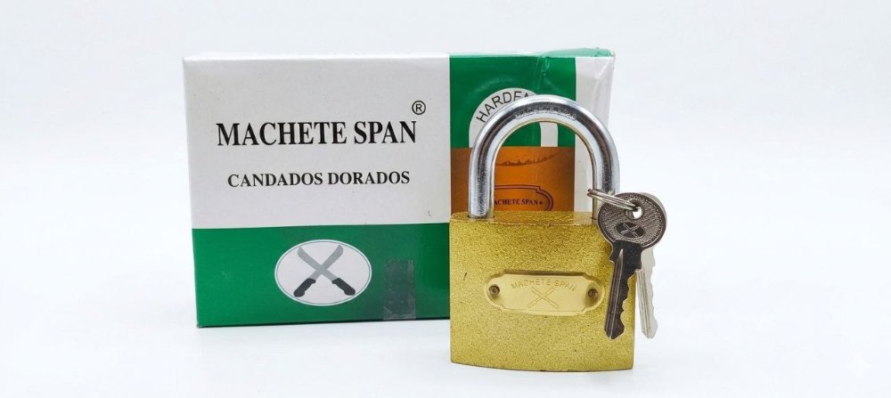 CANDADO 38MM DORADO MACHETE