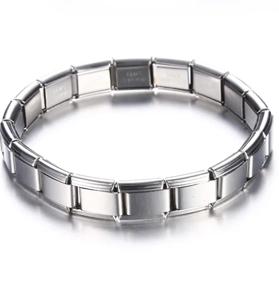 Brazalete italiano plateado