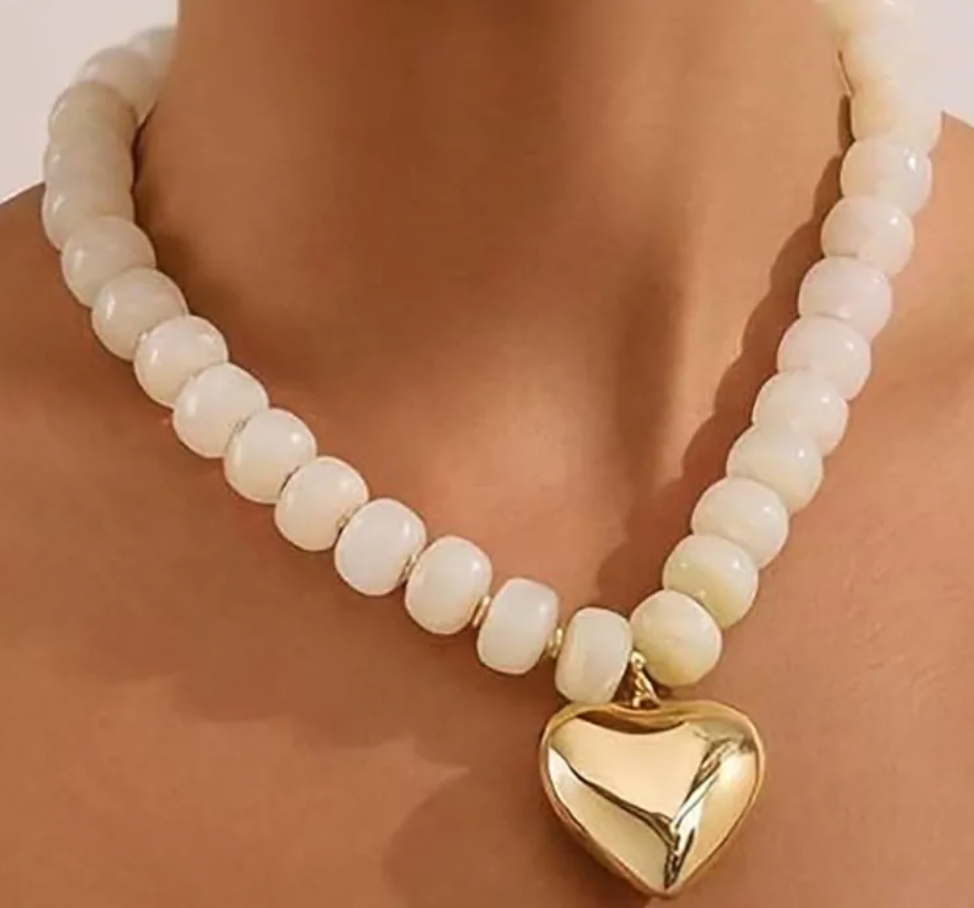 Collar acrilico blanco