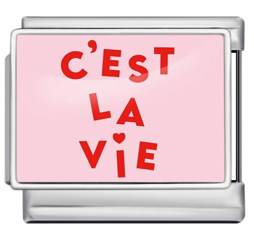 charms plateado cent la vie