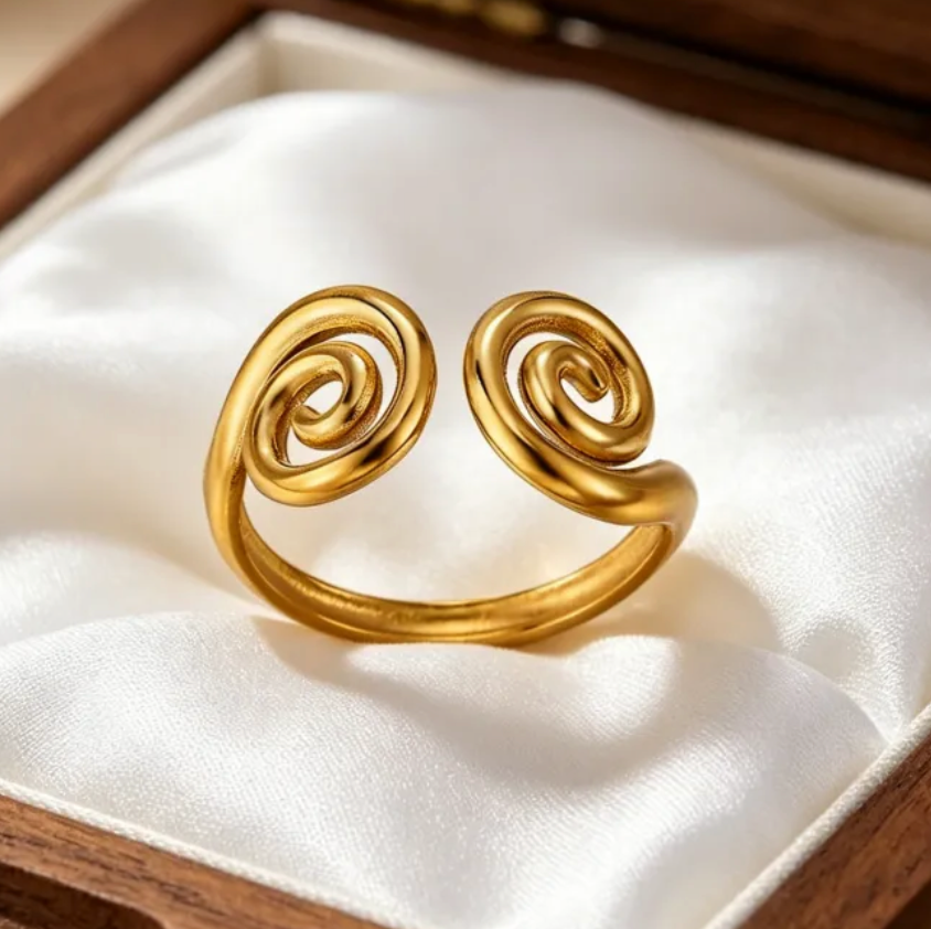 Anillo estilo caracol