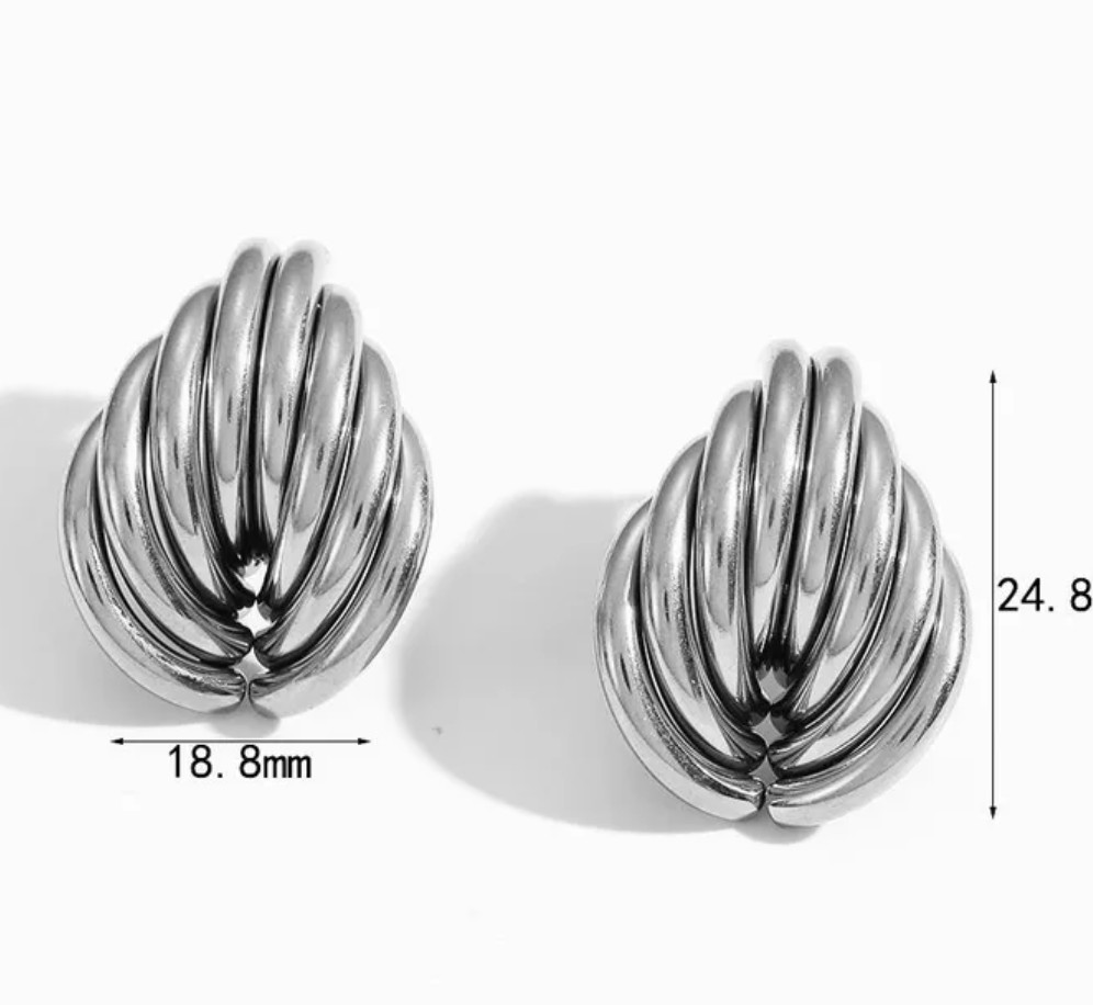 Aretes imperial plateados