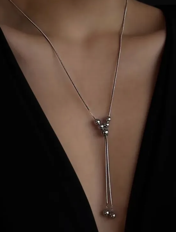 Collar destello plateado