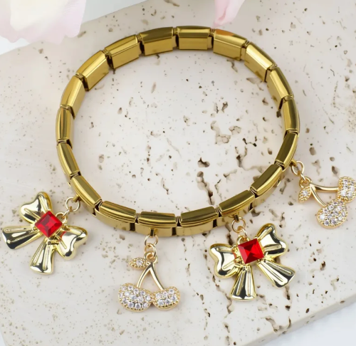 ITALIANO LAZOS DIAMANTE ROJOS