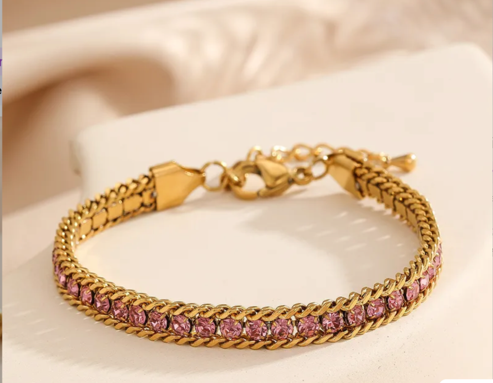 Pulsera adimantada rosita