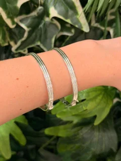 BRACELETE REDONDO COM DETALHES 6.5CM 6MM