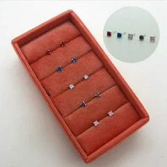 BRINCO REDONDO 3MM COR AZUL CLARO