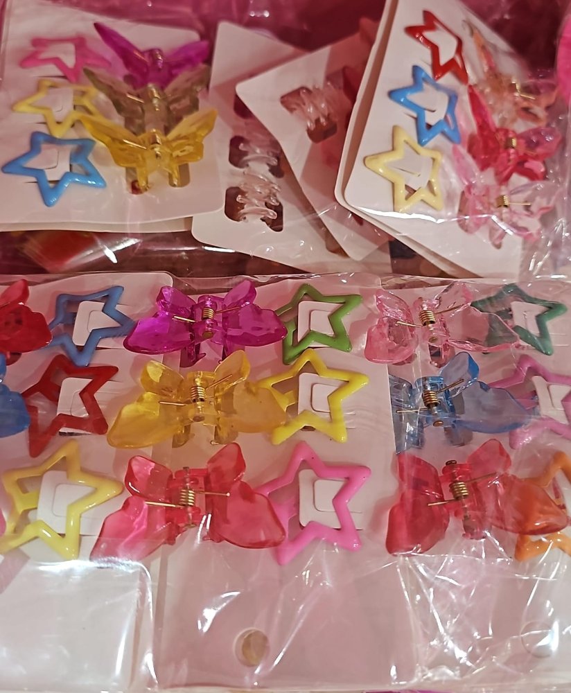 PRENDEDOR DE CABELO ESTRELA E BORBOLETA