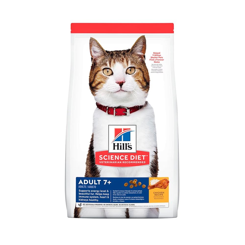 Hills felino adulto 7+ 4lb