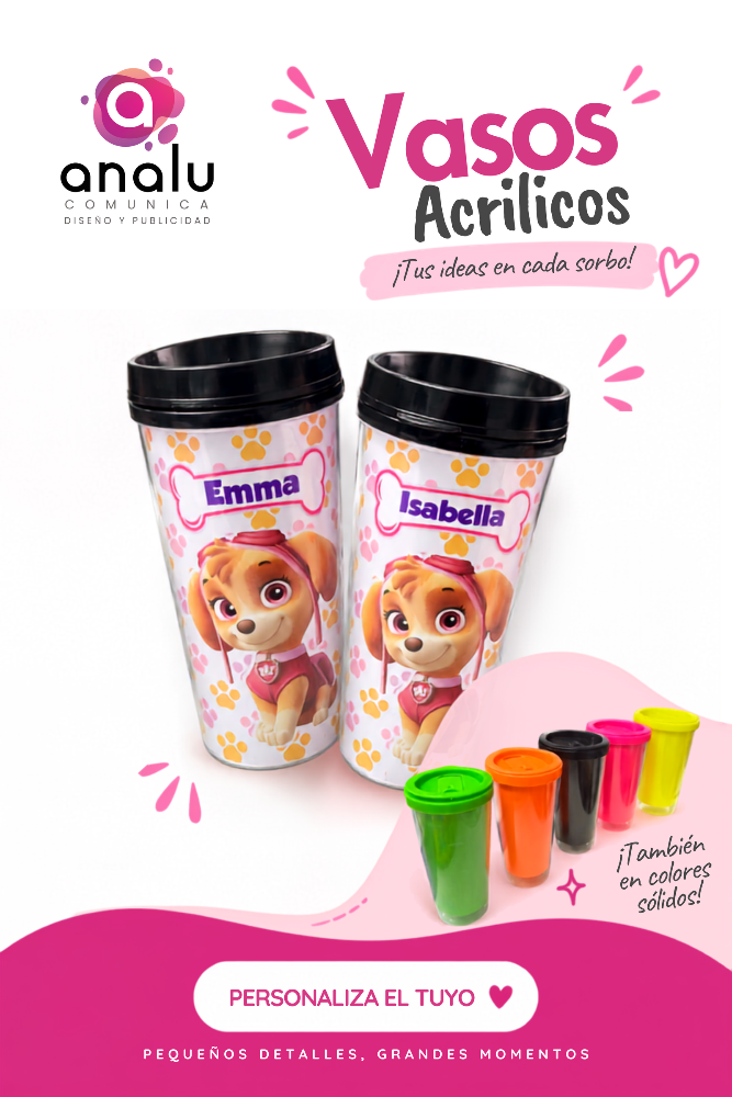 Vaso Acrílico - Negro