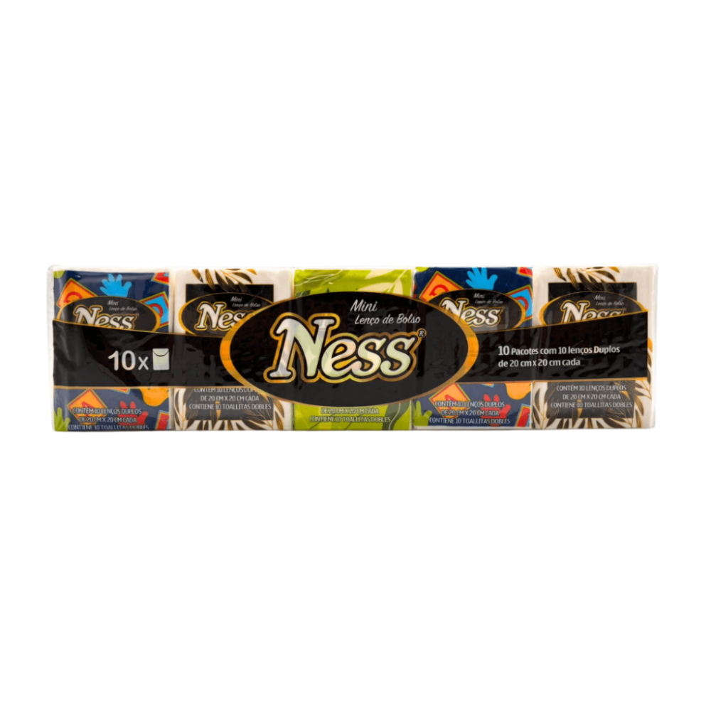PAÑUELOS DESCARTBLES NESS PACK 10 UNIDADES