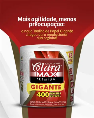 CLARA MAX PAPEL DE COCINA 400 HOJAS